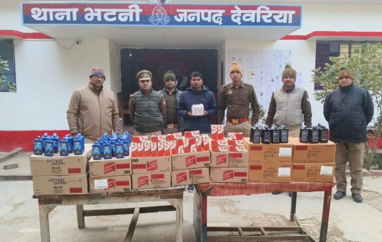 26 पेटी अवैध अंग्रेजी शराब के साथ एक अभियुक्त गिरफ्तार